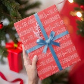 モダンシンプルタイポグラフィパターカスタムン ラッピングペーパー