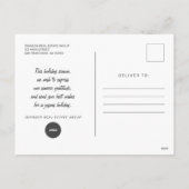 モダンシンプルタイポグラフィロゴの追加 シーズンポストカード (裏面)