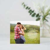 モダンシンプルタイポグラフィ写真ミニマリストスタンプ ポストカード (スタンド正面)