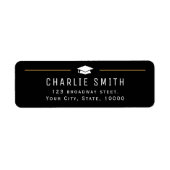 モダンシンプルタイポグラフィ差出人住所 ラベル (正面)