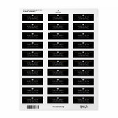 モダンシンプルタイポグラフィ差出人住所 ラベル (フルシート)