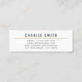 モダンシンプルタイポグラフィ院名カード コーリングカード (裏面)