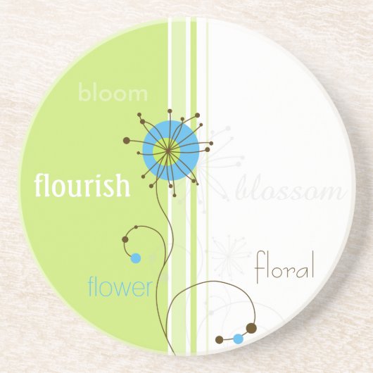 モダンシンプルタイポグラフィ コースター (正面)