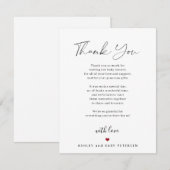 モダンシンプルタイポグラフィ サンキューカード (正面/裏面)
