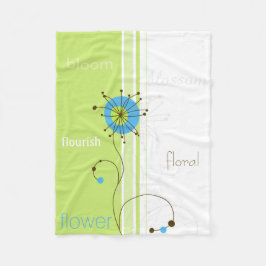 モダンシンプルタイポグラフィ フリースブランケット