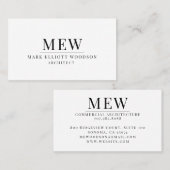 モダンシンプルタイポグラフィ 名刺 (正面/裏面)