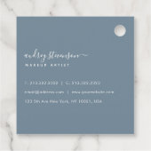 モダンシンプルダスティブルーシグネチャータイポグラフィ フェイバータグ (裏面)