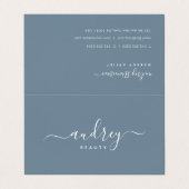 モダンシンプルダスティブルーシグネチャータイポグラフィ 名刺 (外部フラット)