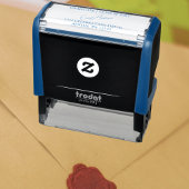 モダンシンプルダークブルー卒業差出人住所 セルフインキングスタンプ