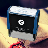 モダンシンプルダークブルー卒業差出人住所 セルフインキングスタンプ