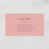 モダンシンプルチョコレートベイカーブラウン 名刺 (裏面)