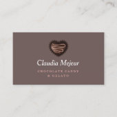 モダンシンプルチョコレートベイカーブラウン 名刺 (正面)