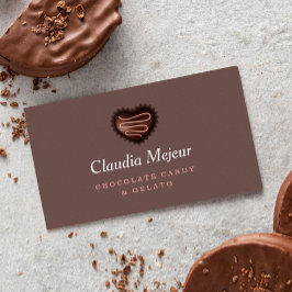 モダンシンプルチョコレートベイカーブラウン 名刺