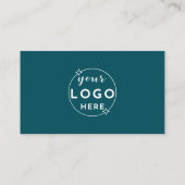 モダンシンプルティール（緑がかった色）のロゴカスタムアイコンSocial Media 名刺 (裏面)