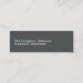 モダンシンプルテクスチャグレーブルーコンサルタント スキニー名刺 (正面)