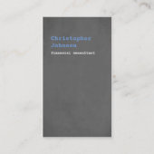 モダンシンプルテクスチャグレーブルーコンサルタント 名刺 (正面)