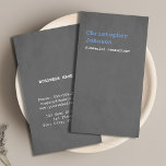 モダンシンプルテクスチャグレーブルーコンサルタント 名刺<br><div class="desc">テクスチャモダングレーの背景でカスタマイズ可能な名刺テンプレート。コンサルタント、金融関連のサービスのためのネットワーキングカードとして最適。</div>