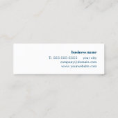 モダンシンプルテクスチャ白青インテリア設計者 スキニー名刺 (裏面)