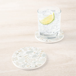 モダンシンプルテルラッツォホワイトタイル コースター