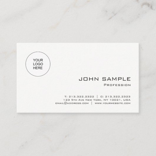 モダンシンプルテンプレートのアップロード 名刺 (正面)