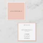 モダンシンプルテンプレートエレガントミニマルデザイン スクエア名刺 (正面/裏面)