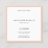 モダンシンプルテンプレートエレガントミニマルデザイン スクエア名刺 (裏面)