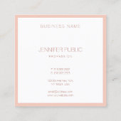 モダンシンプルテンプレートエレガントミニマルデザイン スクエア名刺 (裏面)