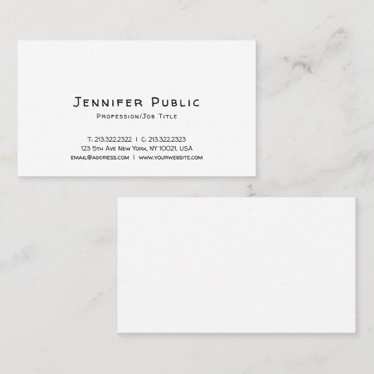 モダンシンプルテンプレートトレンディープロフェッショナル 名刺 (正面/裏面)