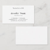 モダンシンプルテンプレートハンドスクリプトかわいいエレガント 名刺 (正面/裏面)