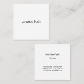 モダンシンプルテンプレートハンドスクリプトプロフェッショナル スクエア名刺 (正面/裏面)