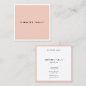 モダンシンプルテンプレートプロフェッショナルエレガントラグジュアリー スクエア名刺 (正面/裏面)