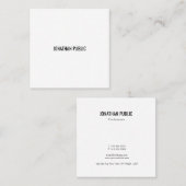 モダンシンプルテンプレートプロフェッショナルエレガントラグジュアリー スクエア名刺 (正面/裏面)