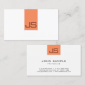 モダンシンプルテンプレートモノグラムエレガントビジネスC 名刺 (正面/裏面)