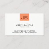 モダンシンプルテンプレートモノグラムエレガントビジネスC 名刺 (裏面)