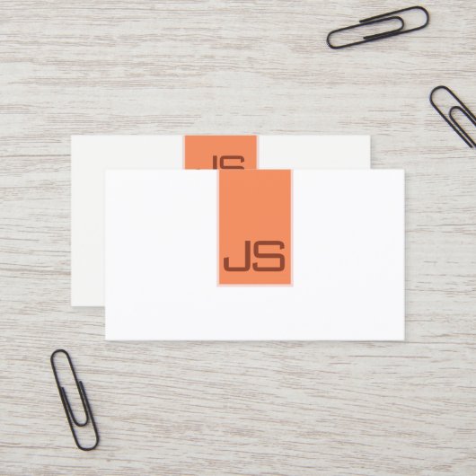 モダンシンプルテンプレートモノグラムエレガントビジネスC 名刺 (正面/裏面インサイチュ)