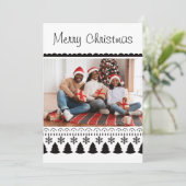 モダンシンプルテンプレート白黒クリスマス シーズンカード (スタンド正面)