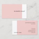 モダンシンプルテンプレート赤面ピンクエレガント会社 名刺 (正面/裏面)