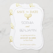 モダンシンプルテーマとミニマ結婚リスト セーブザデート (正面/裏面)