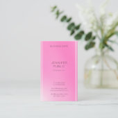 モダンシンプルデザインエレガントピンクテンプレートトレンディー 名刺 (スタンド正面)