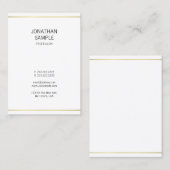 モダンシンプルデザインスタイリッシュプロフェッショナル金ゴールド 名刺 (正面/裏面)