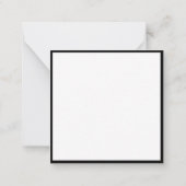 モダンシンプルデザインテンプレートエレガントブ縁どク ノートカード (裏面)