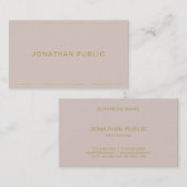 モダンシンプルデザインテンプレートスタイリッシュ金ゴールド名 名刺 (正面/裏面)