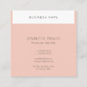 モダンシンプルデザインテンプレートプロフェッショナルスタイリッシュ スクエア名刺 (裏面)