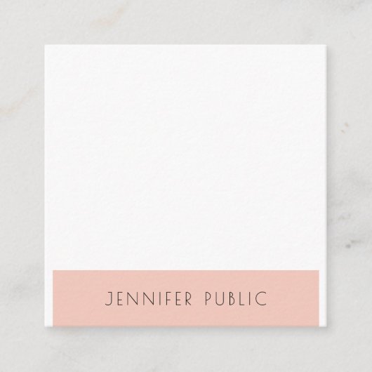 モダンシンプルデザインテンプレートプロフェッショナルスタイリッシュ スクエア名刺 (正面)