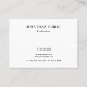 モダンシンプルデザインテンプレートプロフェッショナル 名刺 (裏面)