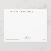 モダンシンプルデザイン写真クリスマスカード ポストカード (正面)