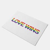 モダンシンプルデザイン愛鮮やか勝ち ドアマット (アングル)