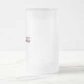 モダンシンプルデザイン愛鮮やか勝ち フロストグラスビールジョッキ (中央)