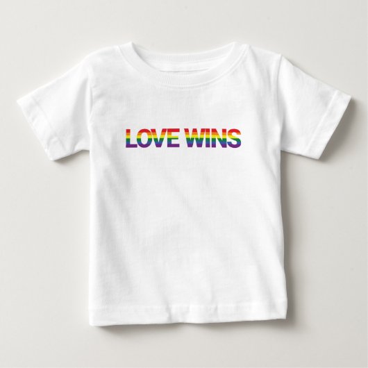 モダンシンプルデザイン愛鮮やか勝ち ベビーTシャツ (正面)