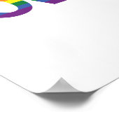 モダンシンプルデザイン愛鮮やか勝ち ポスター (角)